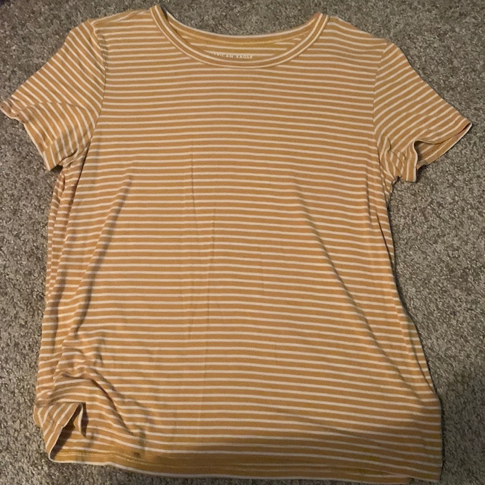 Yellow and white stripped soft t-shirt